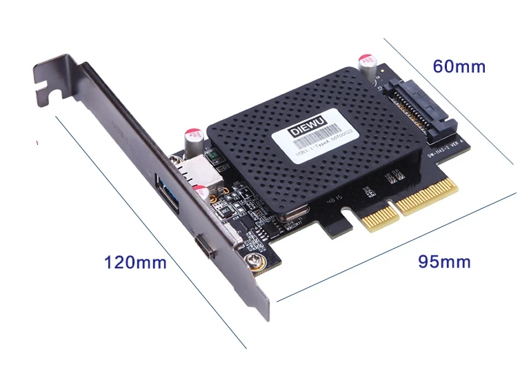 10Gb/s PCIe į USB 3.1 Tipo C + Rūšis-plėtros kortelę tinklo adapteriai kortelę UŽ desktop PC kompiuteris ASM1142 Chip Apsaugos atveju