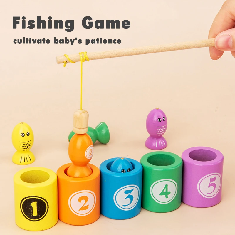 Montessori Žvejybos Žaislai Rūšiavimo Spalvų Medinių Magnetinio Žvejybos Įrašą Žaidimas Kūdikių Skaičiavimo Švietimo Žaislai Vaikams