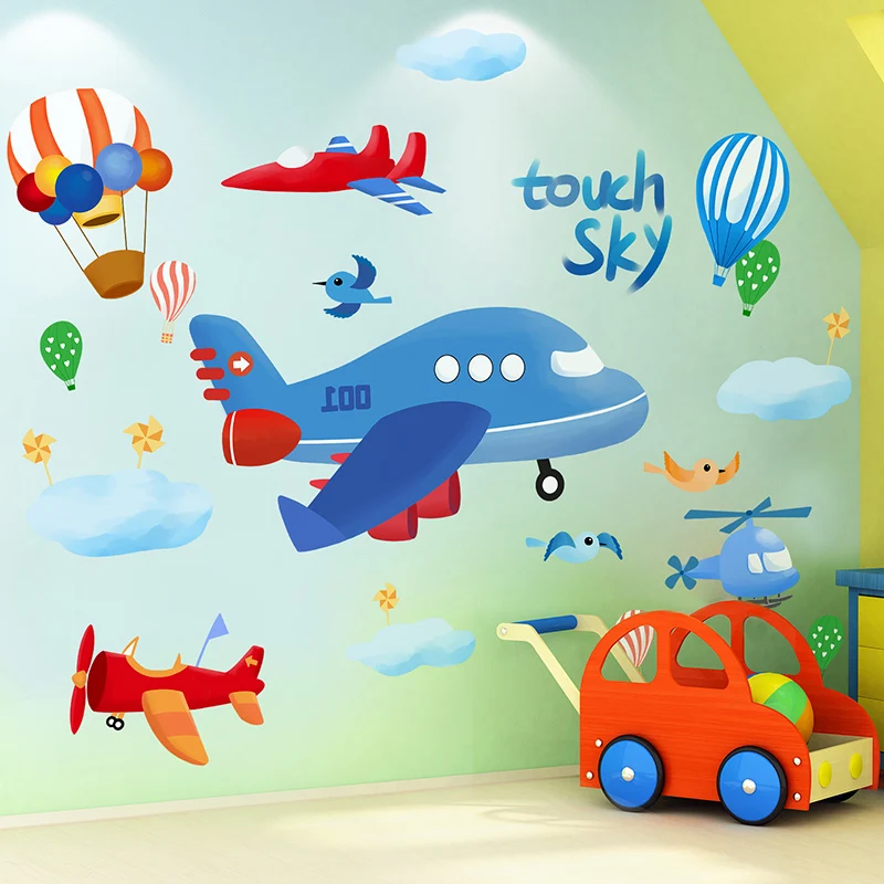 [shijuekongjian] Animacinių filmų Lėktuvų Sienų Lipdukai 