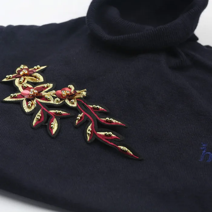 Raudona Gėlė, Granulių China Pleistras Siuvinėtos Emblemos Lipdukas ant Drabužių, Dekoratyvinės Suknelę Siūti Aplikacijos Lopai Drabužiai Moterims