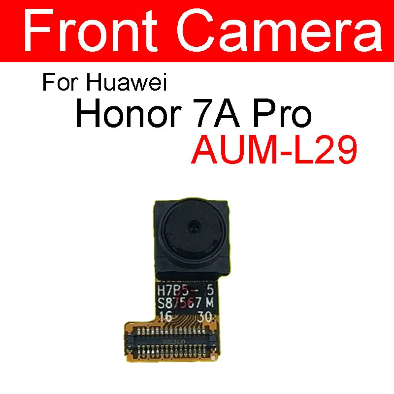 Priekyje ir užpakalinėje Galinio vaizdo Kamera Modulis Huawei Honor 7A AUM-AL20 AUM-AL00 / Garbės 7A Pro AUM-29 Mažų Didelis Pagrindinis Fotoaparatas Flex Kabelis