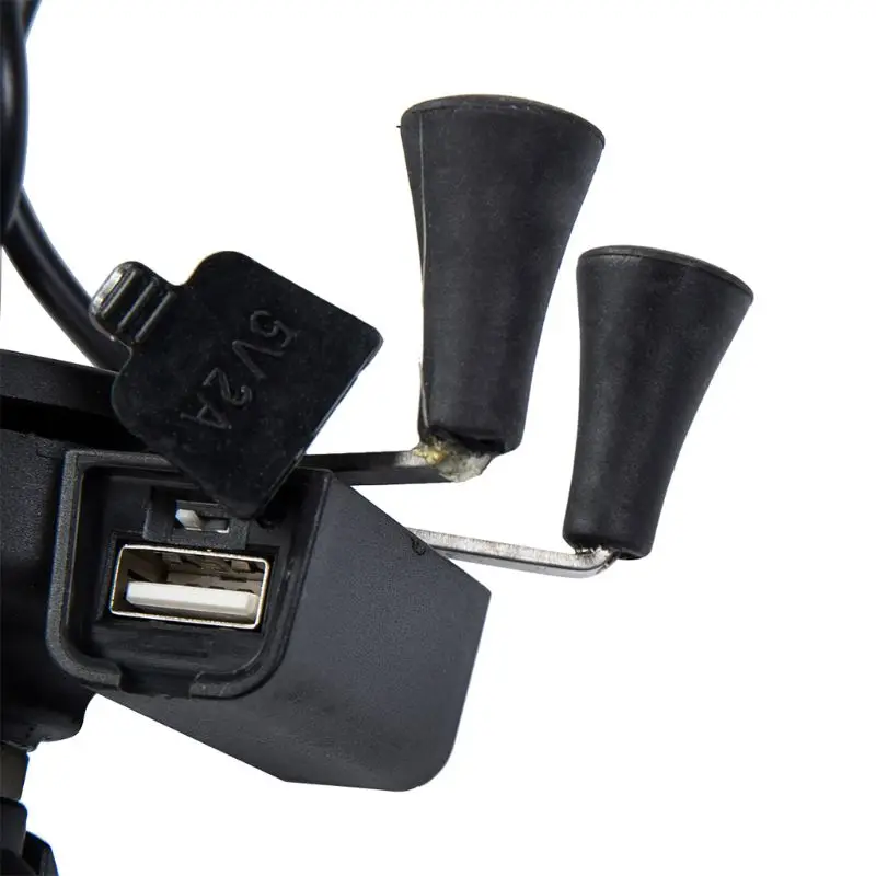 Dviračiu važiuojant šlapia Danga Motociklo Automobilių Mount mobiliųjų Telefonų Turėtojas, USB Kroviklis Mobilaus Telefono