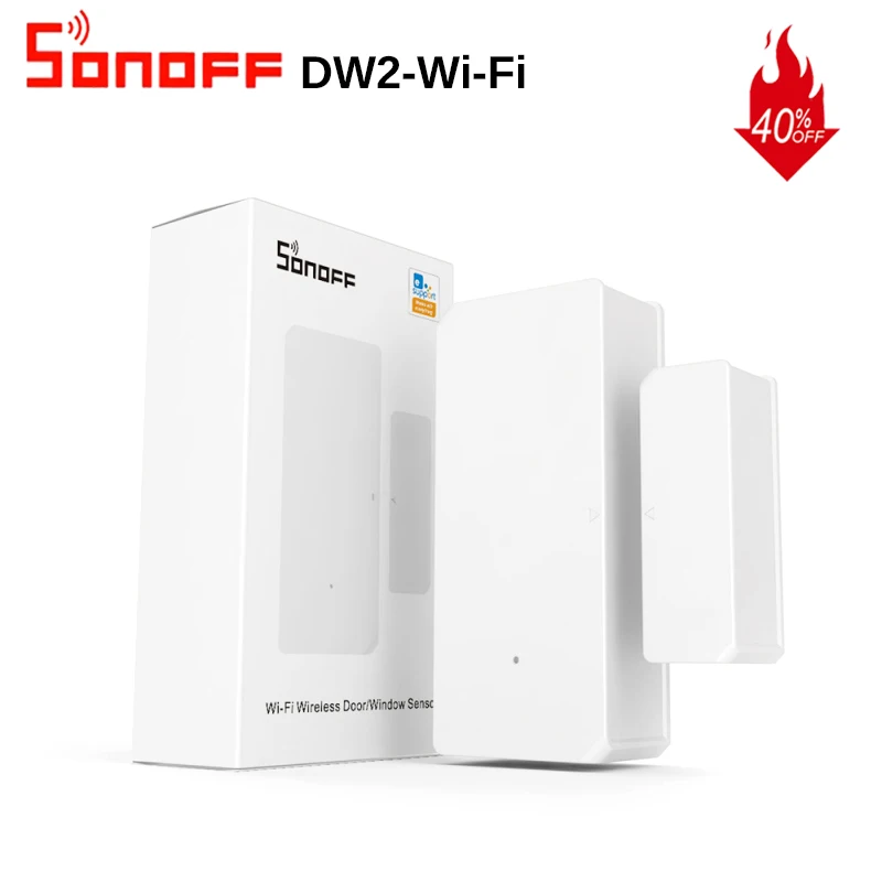 SONOFF DW2 WiFi Bevielis Durų, Langų Jutiklis, Detektorius Programėlės Pranešimas Įspėjimai Smart Home Security Saugumo Veikia su e-WeLink