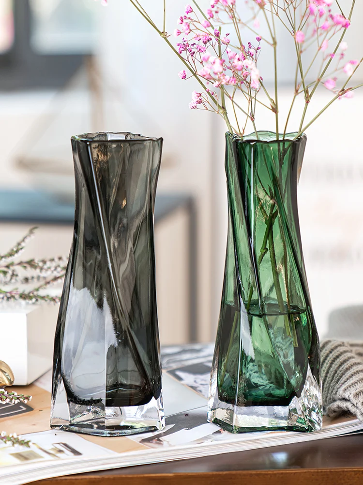 Europos stiliaus kūrybos geometrinis stiklo vaza kambarį vandens sodinti gėlių kompozicijų, vazos, stalo dekoravimas ornamentais