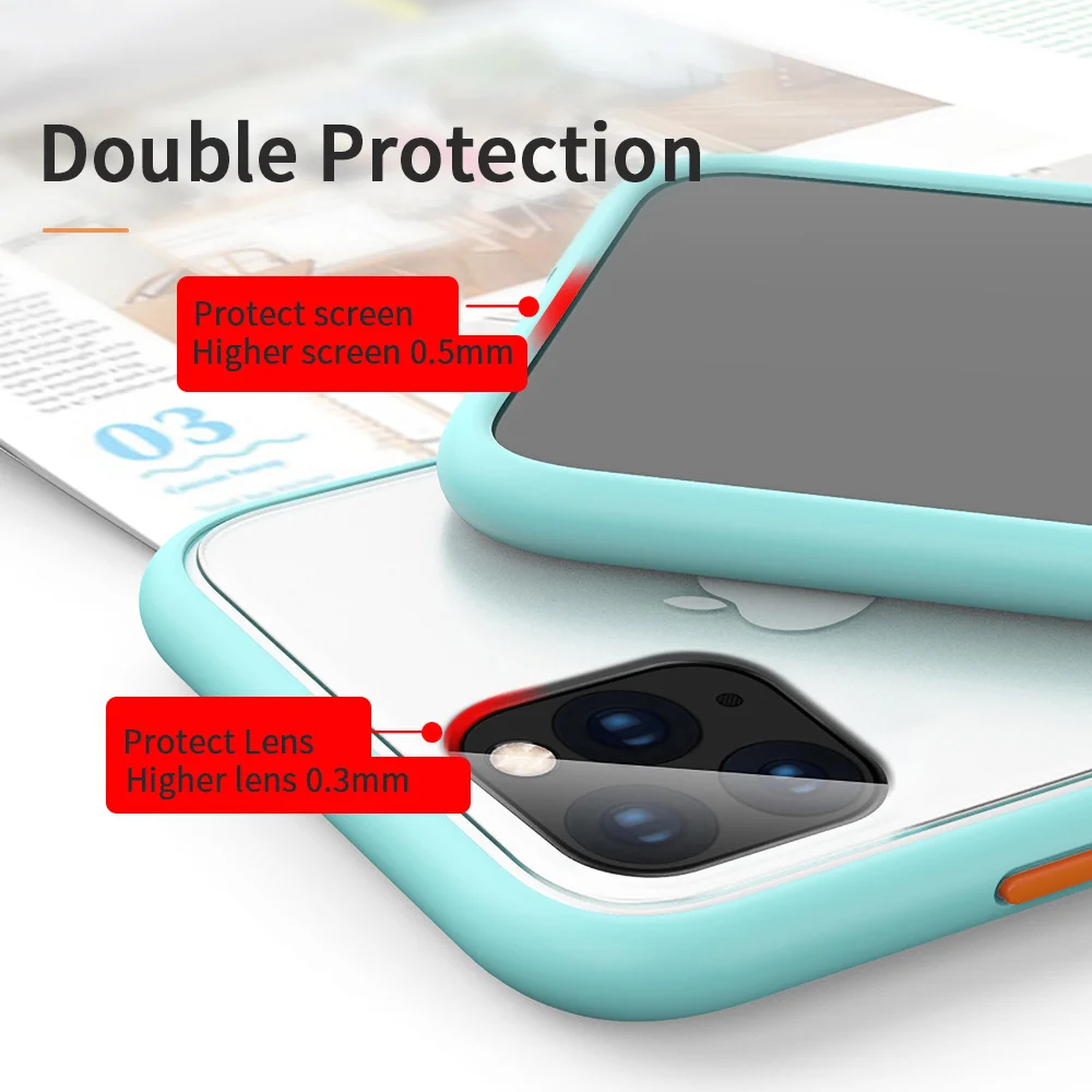 Atsparus smūgiams Minkštos TPU Case For iPhone 11 Pro Max XR XS MAX X Prabanga Apsaugos Galinį Dangtelį 