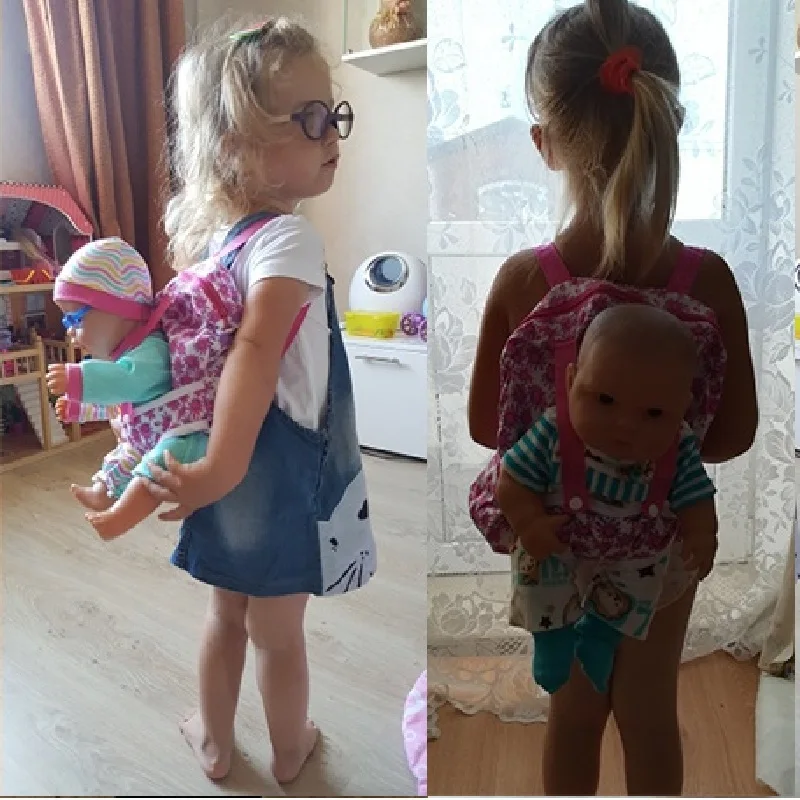 Naujas Gimė Mergaitė Geriausia Dovana Siunčiamus Paketus Lėlės Gėlių Kuprinė Tinka Krepšys vežti 43cm Baby Zapf Lėlės