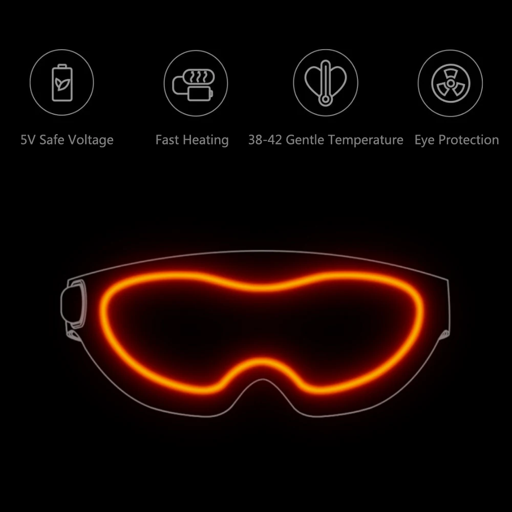 Xiaomi Mijia Ardor Stereoskopinis 3D Karšto Suspausti Akių Kaukė Supa Šildymo Sumažinti Nuovargio USB Tipo C Powered už Darbą Poilsio Studija