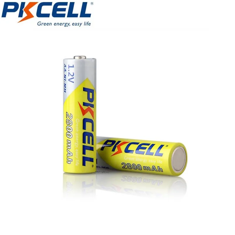4Pcs PKCELL AA Baterijos Įkrovimo Baterija (akumuliatorius) 1.2 V 2800mah NIMH 2A Įkraunamą Bateriją Ir 1Pcs Baterijų Laikiklis Dėžės Atvejais