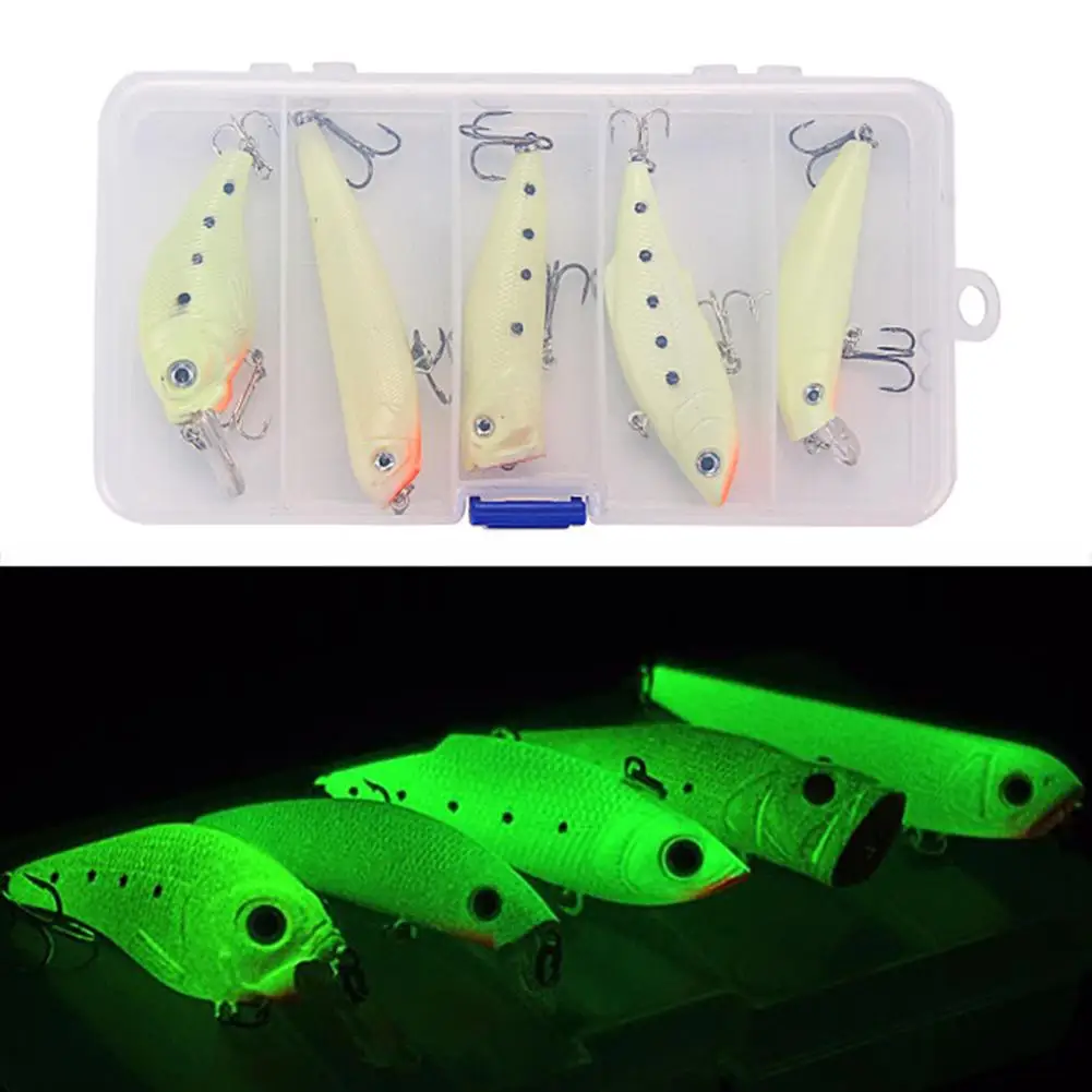 5VNT 3D Liuminescencinės Suvilioti Modeliavimas Šviesos Suvilioti Žvejybos Masalas Nustatytas Naktį Švyti Žvejybos Masalas, Jaukas Rinkinio Spręsti Langelį