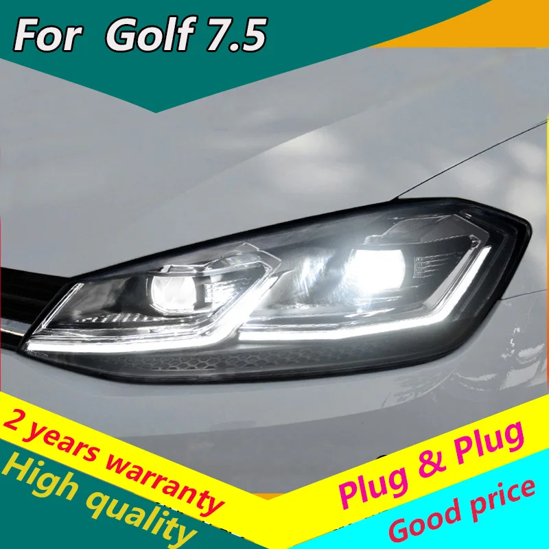 Automobilių Stiliaus Žibintas VW Golf 7.5 Žibintai MK7.5 LED Žibintų su dinaminiu 2013-2017 m. DRL H7 D2H Hid Bi Xenon Šviesos