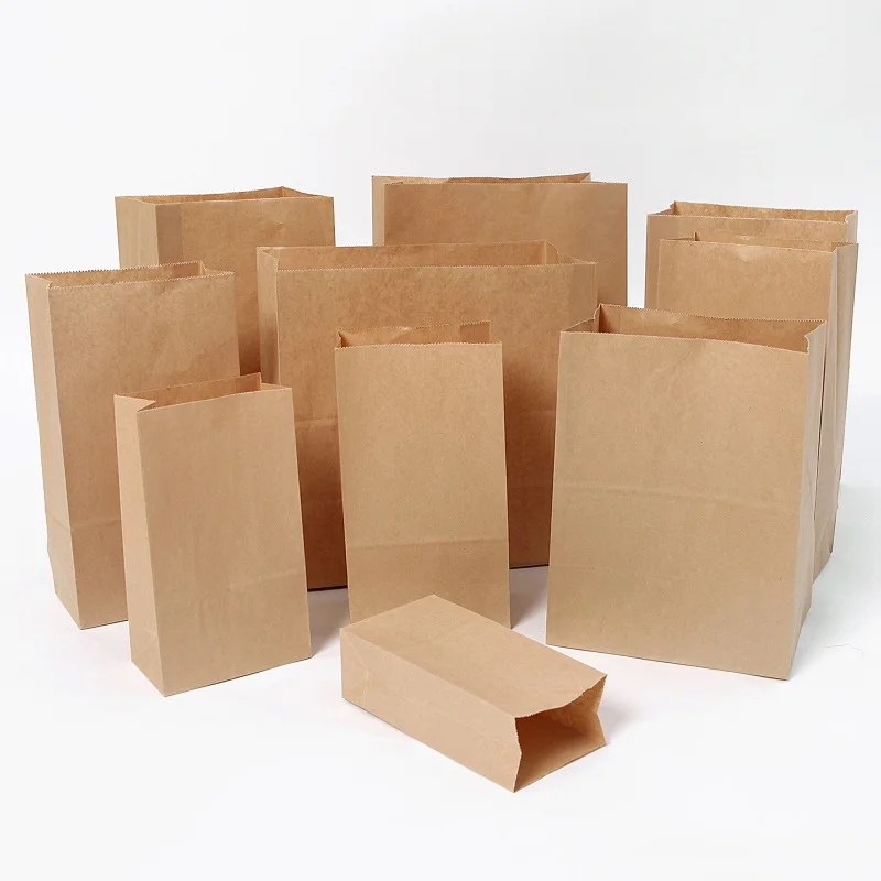 50/100/vnt./Kraft paper bag užkandžių pakuotės naftos įrodymas vienkartiniai hamburger pakuotės išimkite maišelį užsakymą duoną pjaustyti vištienos krepšys
