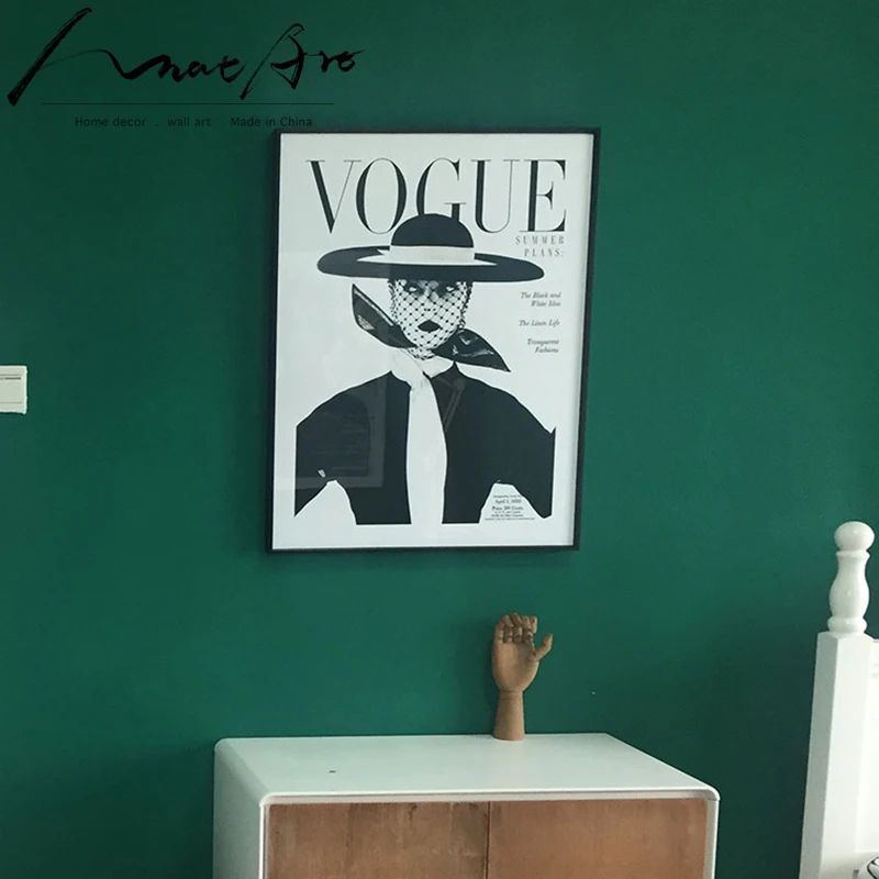 Madinga Retro žurnalo viršelio juoda ir balta plakatas apdailos modernios sienos meno tapybos sienos nuotraukas, miegamojo kambarį deco