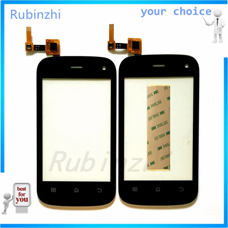 RUBINZHI Telefonas, Touch Ekranas Stiklas Skristi IQ256 Priekinis Stiklas Touchscreen jutiklis skaitmeninis keitiklis Skydelis +tape