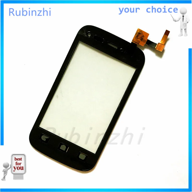 RUBINZHI Telefonas, Touch Ekranas Stiklas Skristi IQ256 Priekinis Stiklas Touchscreen jutiklis skaitmeninis keitiklis Skydelis +tape