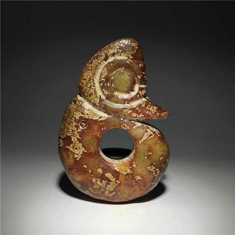 Antikvariniai jade old jade Hongshan Kultūros jade kiaulių Dragon Pakabukas statula
