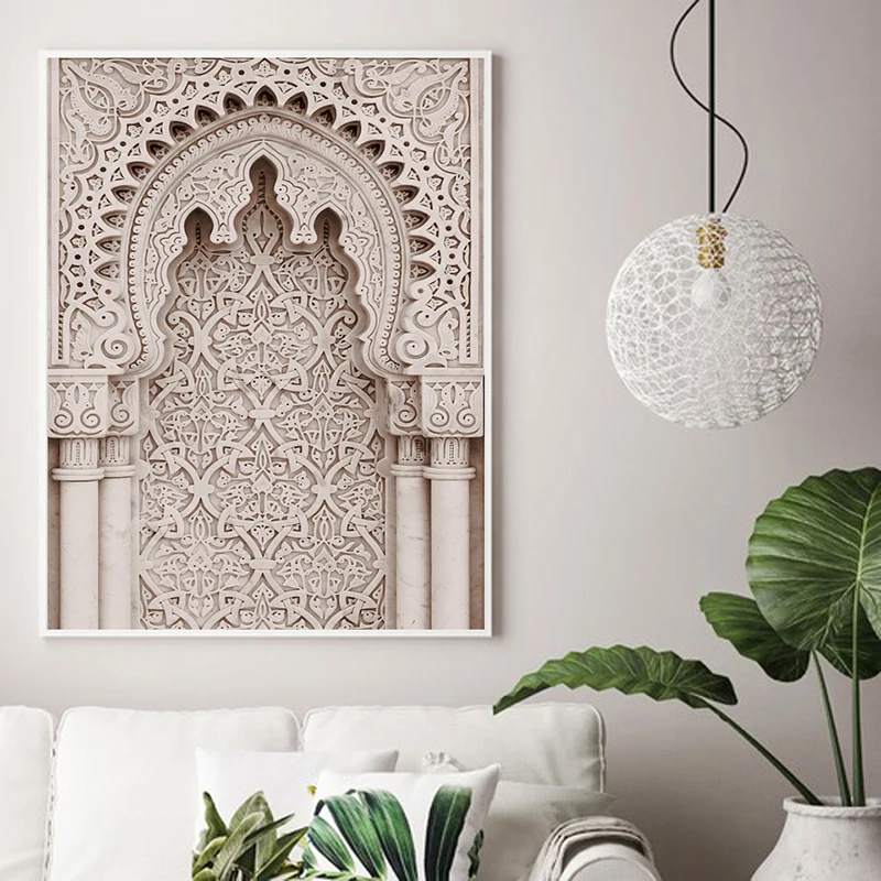 Šiuolaikinės Religijos Musulmonai Islamo Architektūros Marokas Durų Derliaus Drobės Tapybos Postes ir Spausdina Sienos Menas Nuotraukas, Namų Dekoro