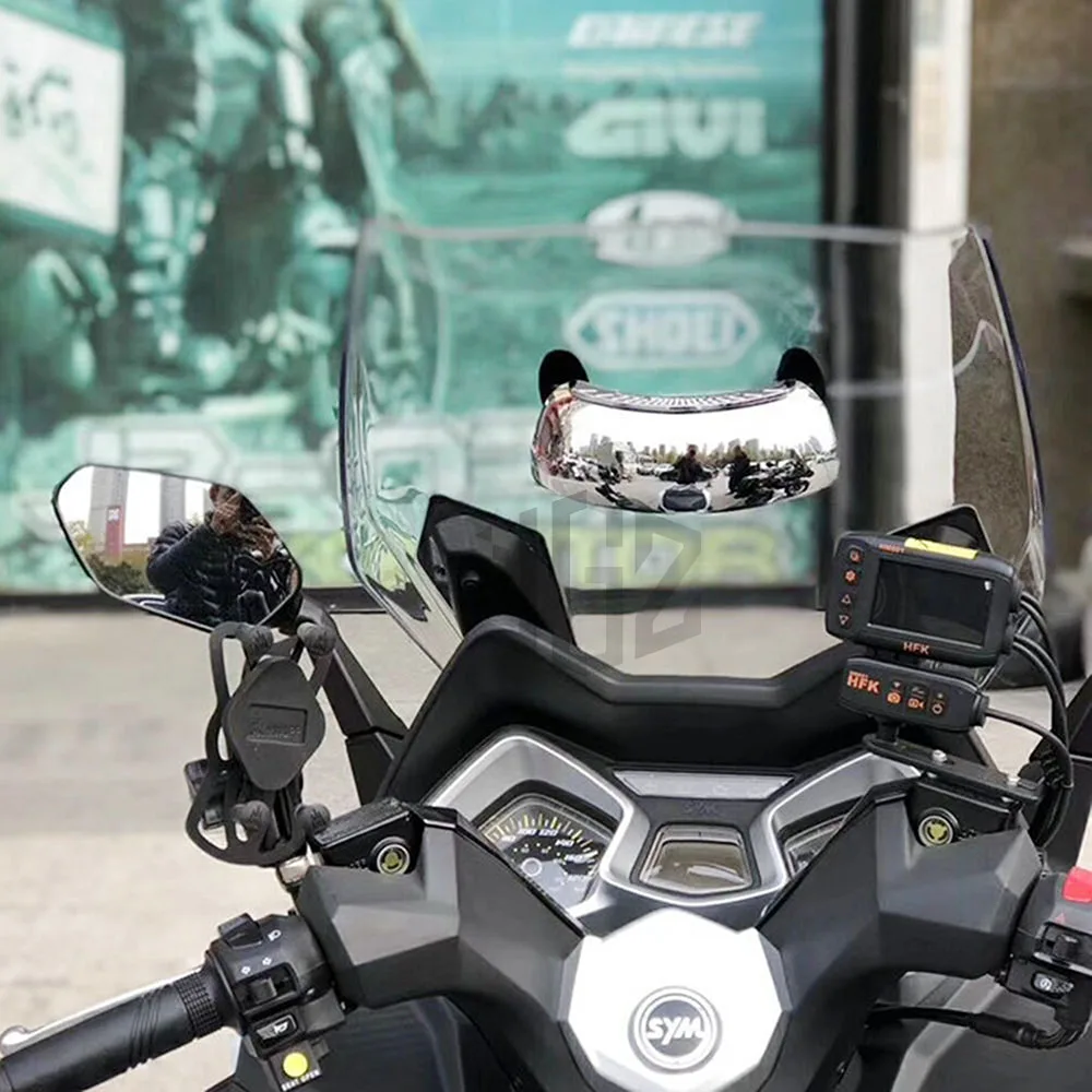 Motociklo Universalus priekinis Stiklas, Galinio vaizdo Veidrodėliai 180 Laipsnių Platus Kampas, HD Išgaubtas Veidrodis Honda Yamaha Kawasaki Piaggio Vespa