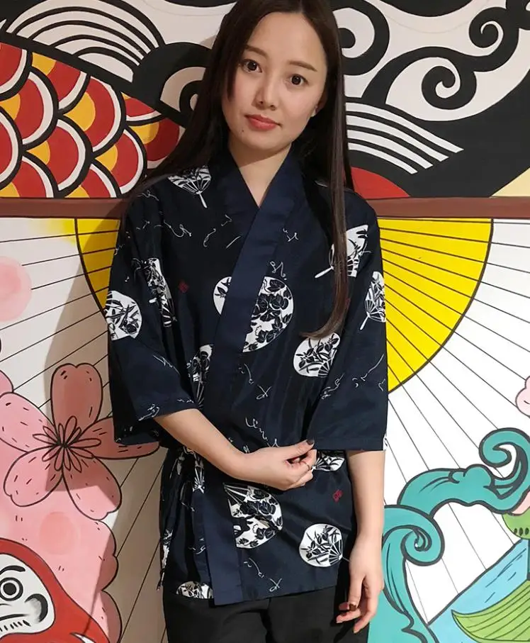 Individualų Japonija Korėja Stiliaus Virėja Vienodas Unisex Restoranas Virtuvės Kimono Suši Virėjas Uniformas, Padavėja Darbo Drabužiai