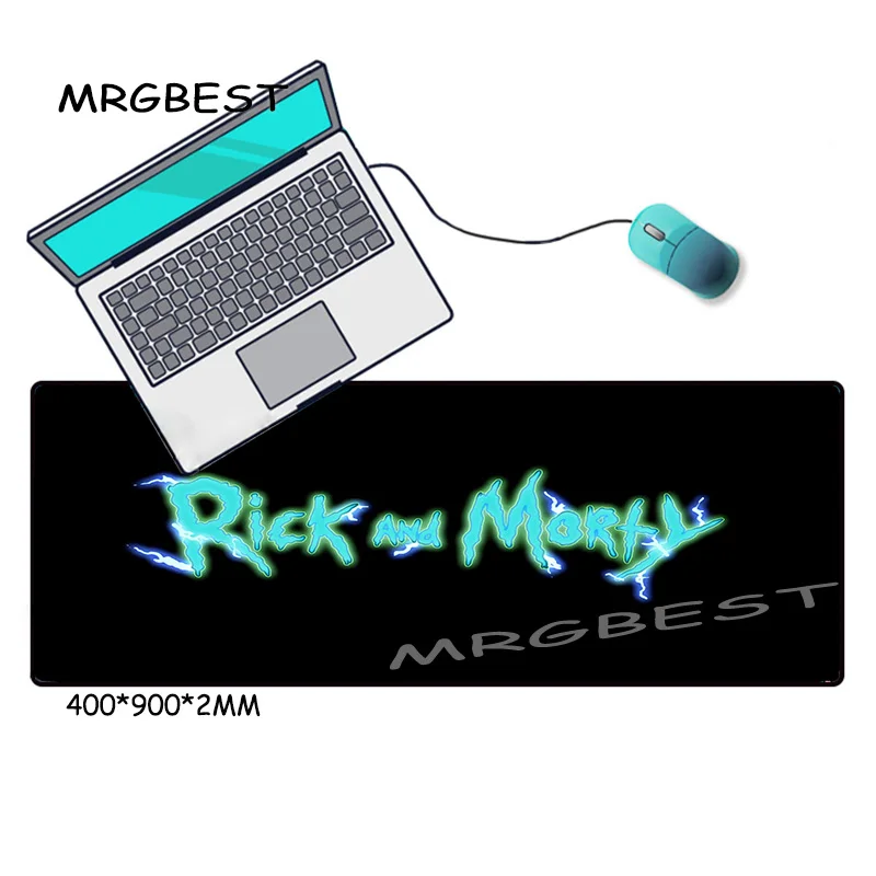 MRG Rick Anime Logotipą, Kietas Didelis Žaidimų Pelės Mygtukai Lockedge Kilimėlis CSGO Nešiojamojo Kompiuterio Klaviatūra Pagalvėlės, Stalo Užtiesalai XXL