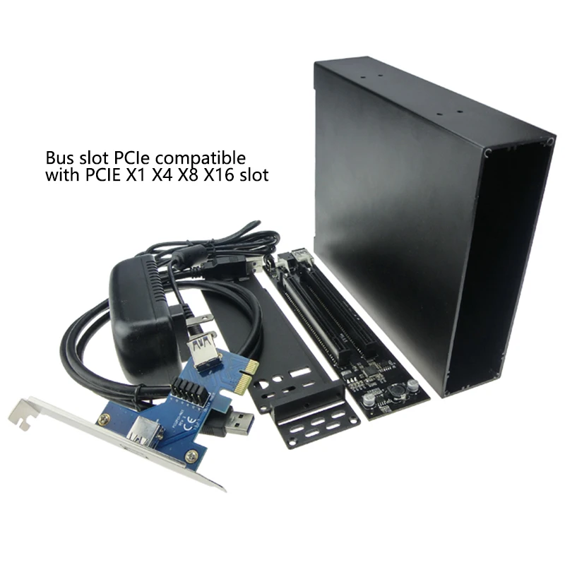 Gamyklos kaina PCI-e x1, 2 PCIe lizdus adapteris PCI express PCIe konverteris kortelę su talpyklos