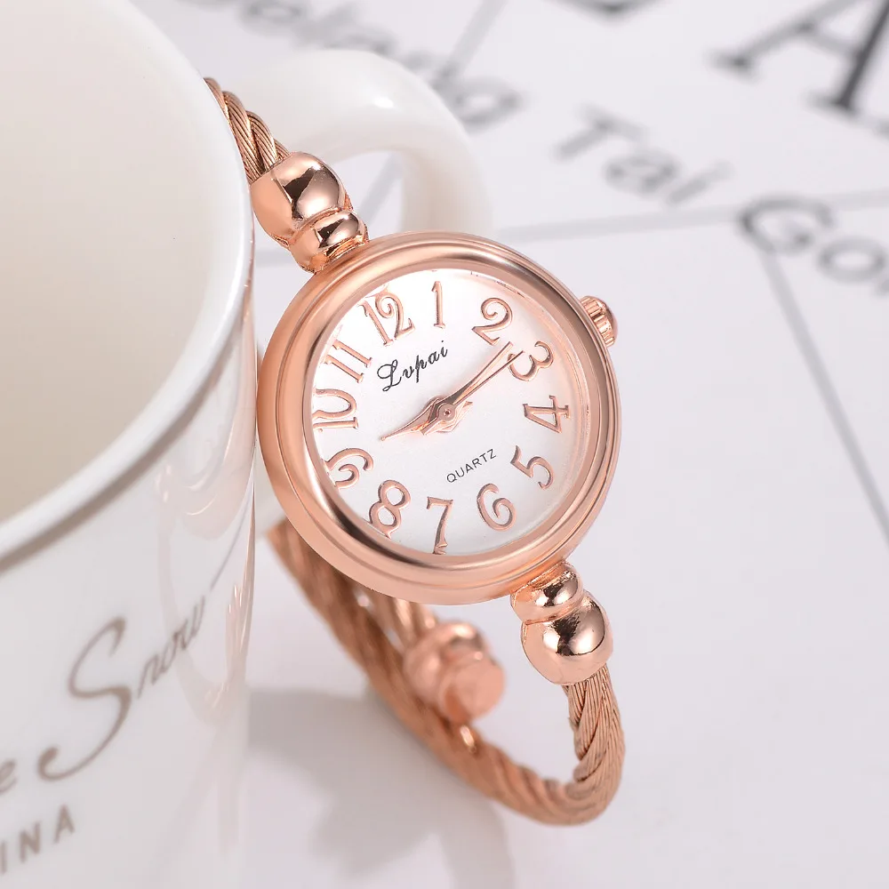 Lvpai Paprastų Moterų Laikrodžiai Maži, Aukso Bangle Apyrankės Prabanga Watche 2018 Mados Prekės Ženklo Romos Dial Šviesą Ponios Laikrodžiai Dovanų