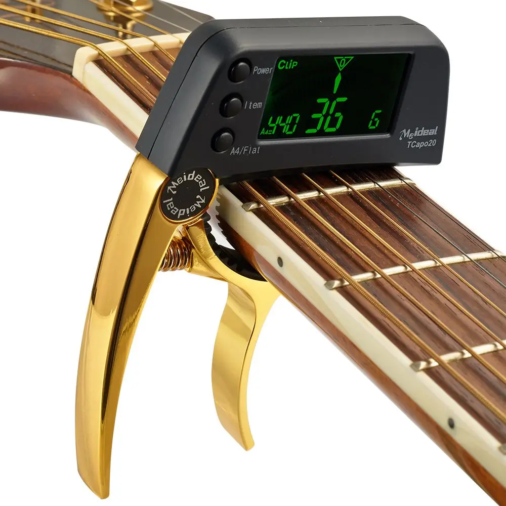 Daugiafunkcinis 2-in-1 Gitaros Derintuvas Gitaros Capo TCapo20 su LCD Akustinė Gitara Elektrinė Bosinė Aliuminio Lydinys