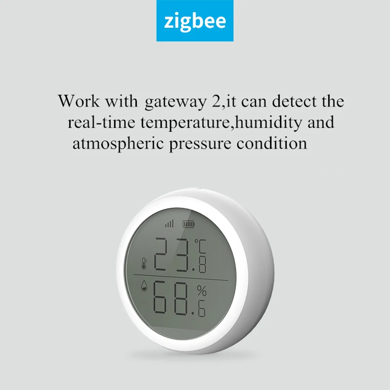 2020 Naujas TuYa ZigBee Drėgmės Ir Temperatūros Jutiklio Termometras Skaitmeninis Termometras Su Drėgmėmačiu Gabaritas Smart Home