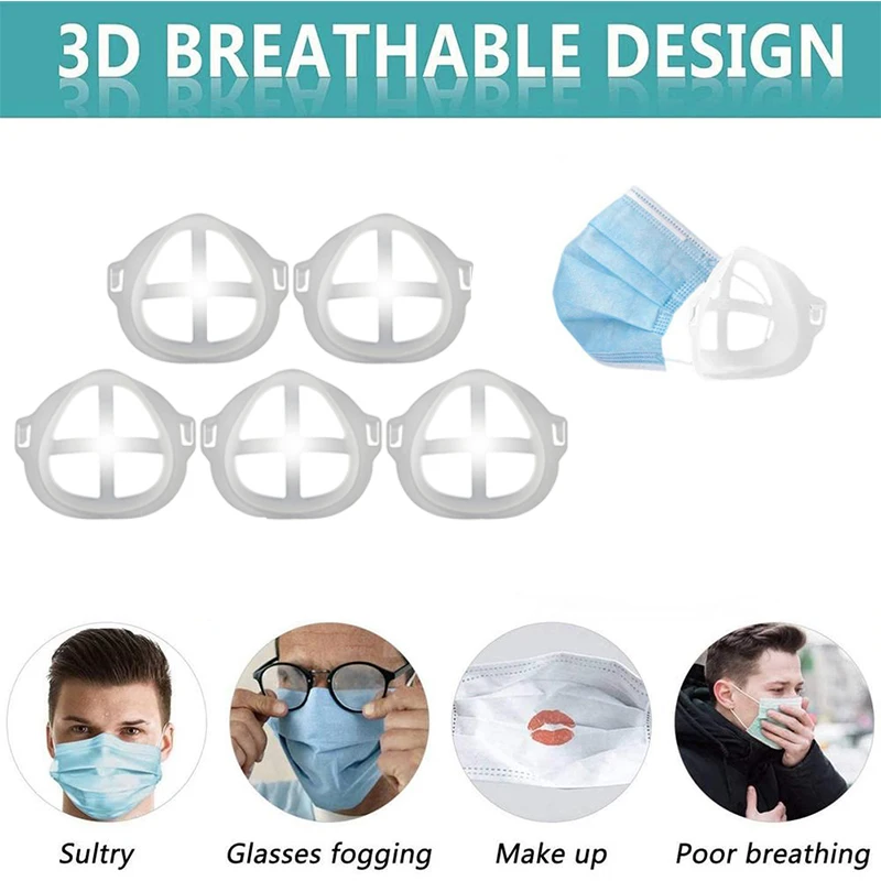 Galima skalbti 5vnt Veido Kaukė Kvėpuojantis 3D Vožtuvas Burnos Kaukę Daugkartiniai Kvėpavimo Padėti Kaukė Vidinės Pagalvėlės Laikiklis, Suaugusiųjų Kaukė