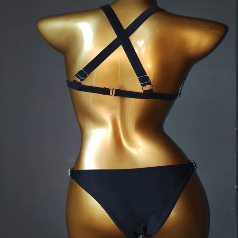 2019 venera atostogų Diamond bikini seksualus moterų maudymosi kostiumėlį su žvilgus kristalų naujas stilius siamo maudymosi kostiumą, push up bikinis