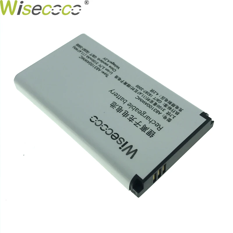 WISECOCO Originalus AB3100AWMT AB3100AWMC Baterija PHILIPS Xenium X1560 X5500 CTX5500 CTX1560 Mobiliuoju telefonu+Sekimo Numerį