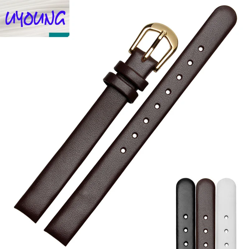 UYONG aukštos kokybės natūralios odos lady Moterų Watchband 10mm tinka C-K K4323209 K4323116 K43231LT watchband dirželis +įrankiai