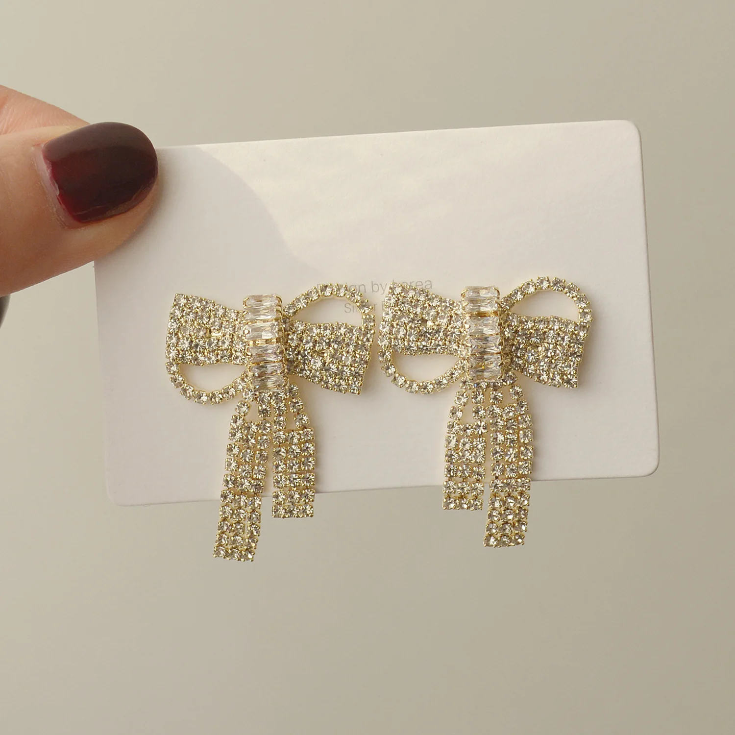 14 karatų tikru auksu padengtą mados papuošalų, kristalų auskarai moteris atostogų šalis elegantiški auskarai
