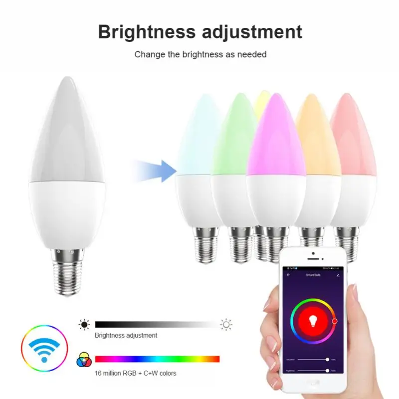 E14 Bluetooth RGB LED Lemputė Lemputė E14 LED Lempa Su IR Nuotolinio Valdymo Lemputės, Patalpų, Namų Dekoro Pažangaus Apšvietimo Lemputė