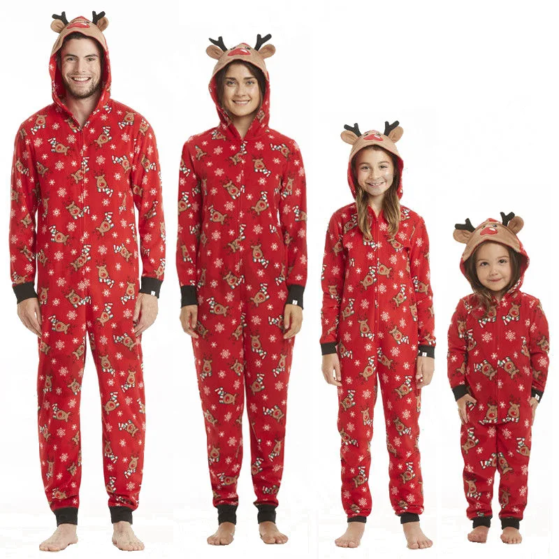 Naujųjų Metų Šeimos Atitikimo Kalėdų Pižama Rinkiniai Mama ir Tėtis, Kūdikis, Vaikas, Drabužiai, Spausdinimo Šeimos Komplektus Sleepwear naktiniai drabužiai 4 Stilius