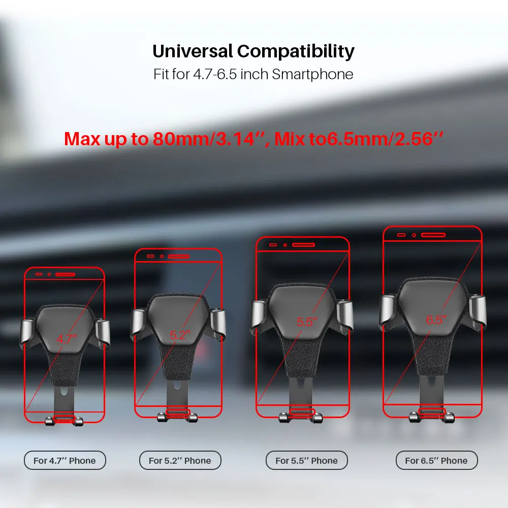 Universalus Automobilinis Telefono Laikiklis Svorio Atramos Automobilių Oro Angos Nėra Magnetinių Mobiliojo Telefono Laikiklį Už Xiaomi 