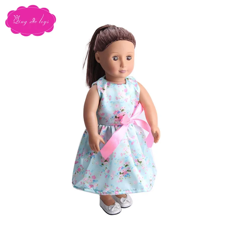 18 colių Mergaičių lėlės suknelė Princesė spausdinti vakare gown Amerikos naujagimių sijonas žaislai tinkami 43 cm kūdikių lėlės c113
