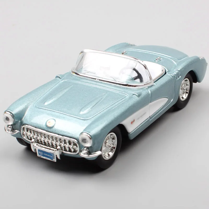 1/43 classic mini 1957 Chevrolet Corvette C1 Diecasts & Žaislinės Transporto priemonės masto automobilių žaislai miniatiūros modelis suaugusiųjų hobis kolekcija