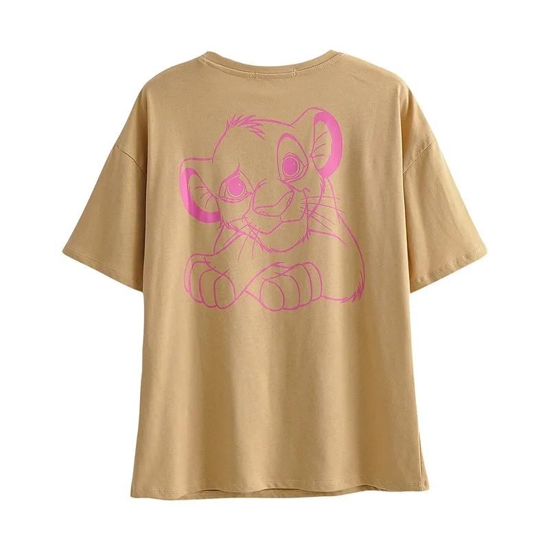 Artsnie disney animacinių filmų negabaritinių marškinėliai moterims vasaros 2020 m., o kaklo trumpomis rankovėmis vatos pagaliukai moterų saldus streetwear t-shirts