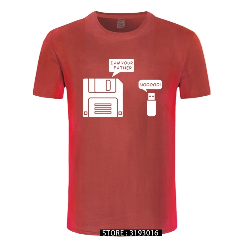 Naujas USB Diskelį, aš esu Jūsų Tėvas Marškinėliai Humoro Disko T-shirt Harajuku Streetwear Atsitiktinis Camisetas Hombre Mans Naujus Marškinėlius