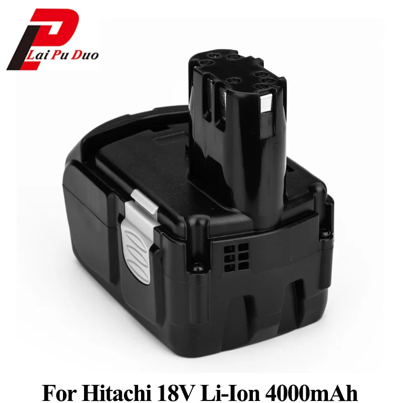 Li-ion Baterijos Pakeitimo 18V 4.0 Ah Hitachi: BCL1815 EBM1830 C18DL C18DLP4 C18DLX C18DMR C6DC C6DD CJ18DL