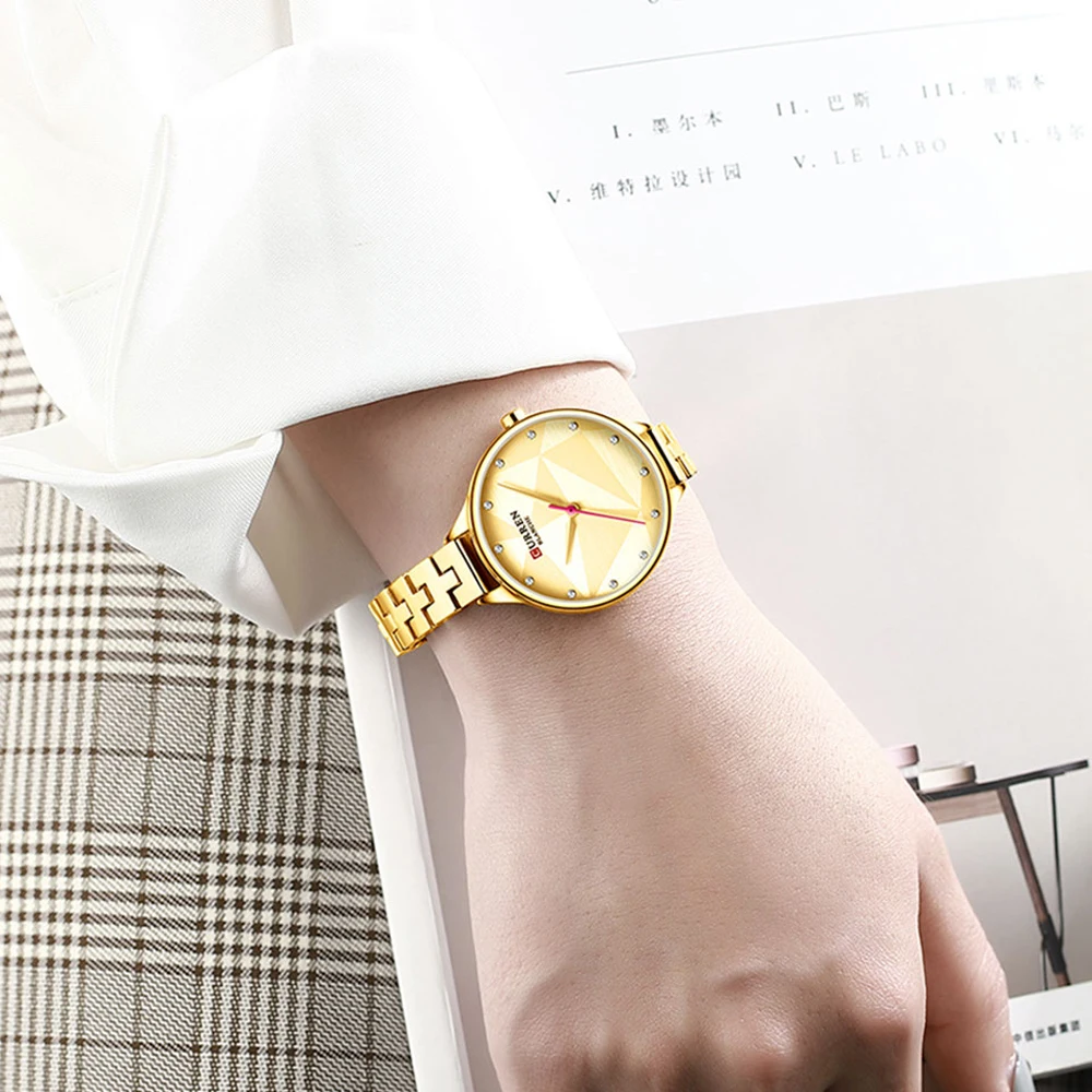 Prabangos Prekės CURREN Moterų Žiūrėti Mados Elegantiškas Kvarcinis Laikrodis su Nerūdijančio Plieno Moterų Laikrodis Ponios 9047 reloj mujer