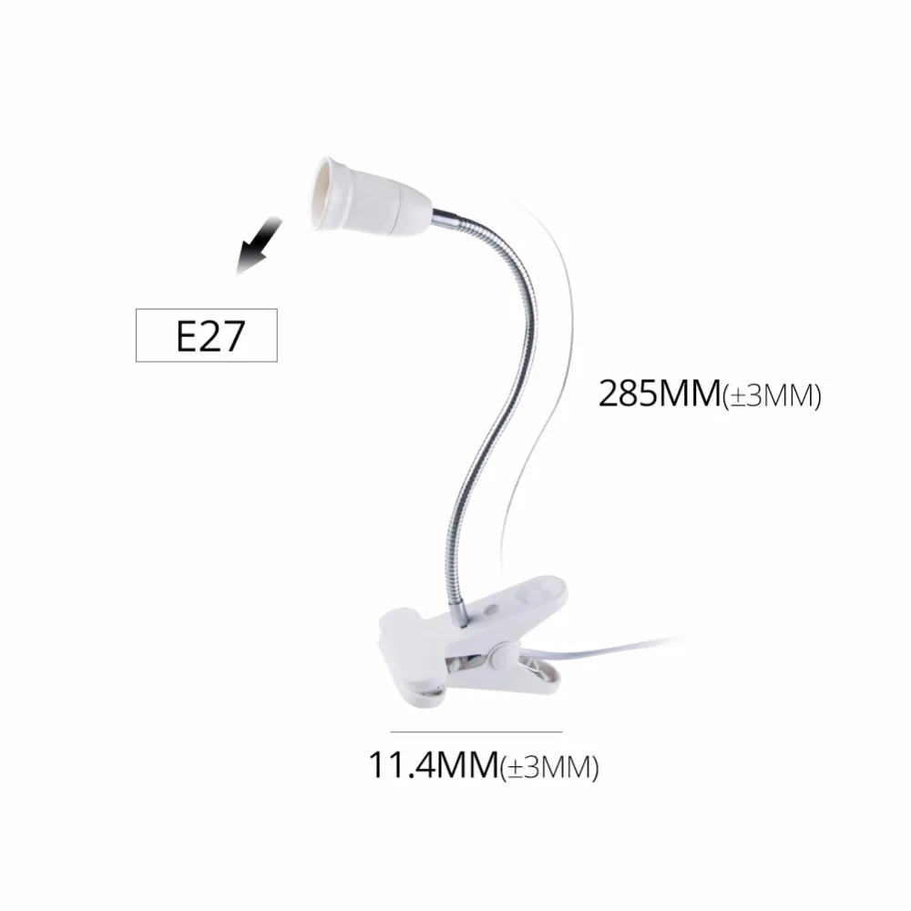 1,8 m E27 LED Stalo Lempa Įrašą Turėtojas Su Jungikliu Lankstus E27 Lempos Laikiklis ES MUMS Plug 360 Laipsnių