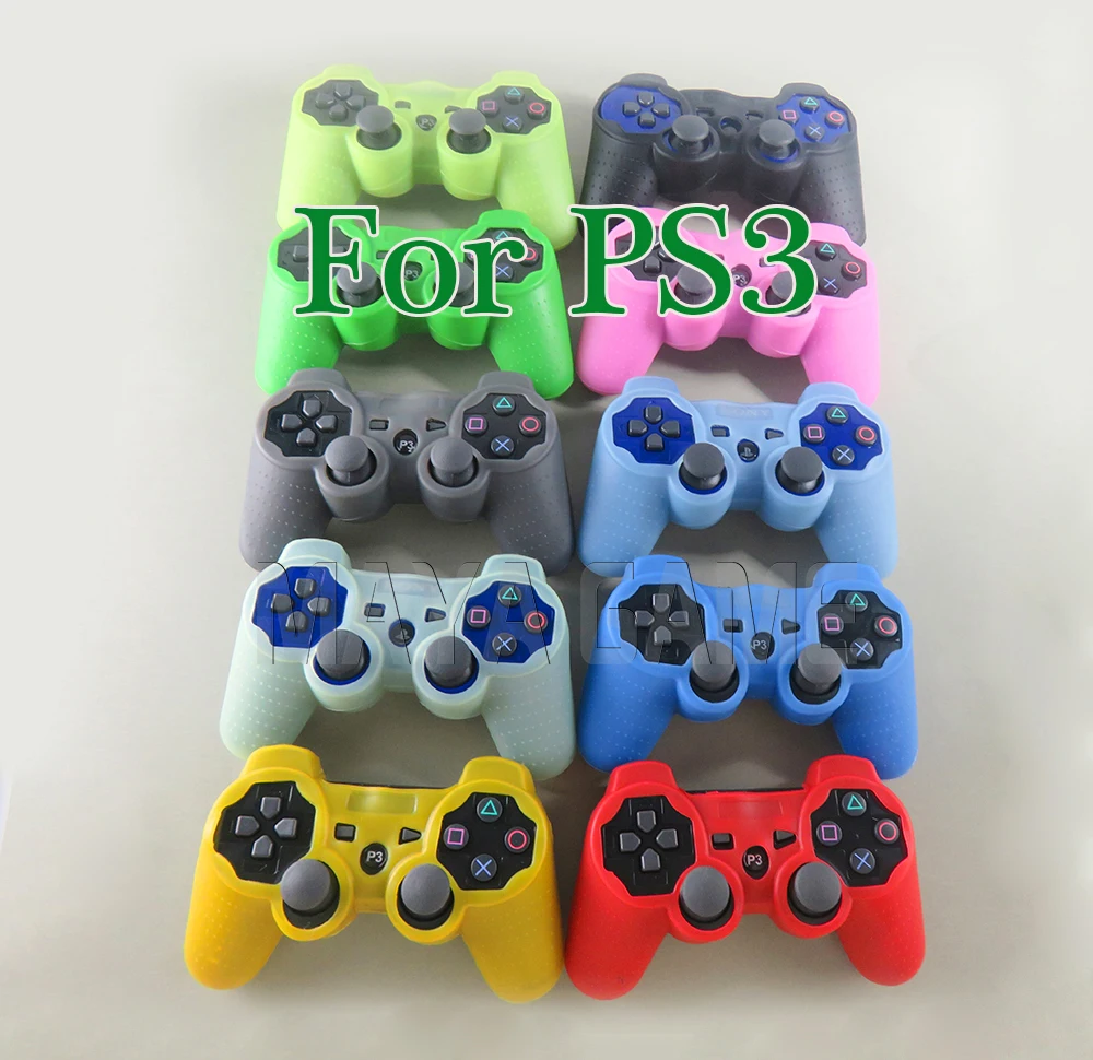 20pcs/daug Įvairių spalvų Silikoniniai Apsauginiai Odos Padengti PS3 Odos Atveju Playstation 3 Kontrolierius