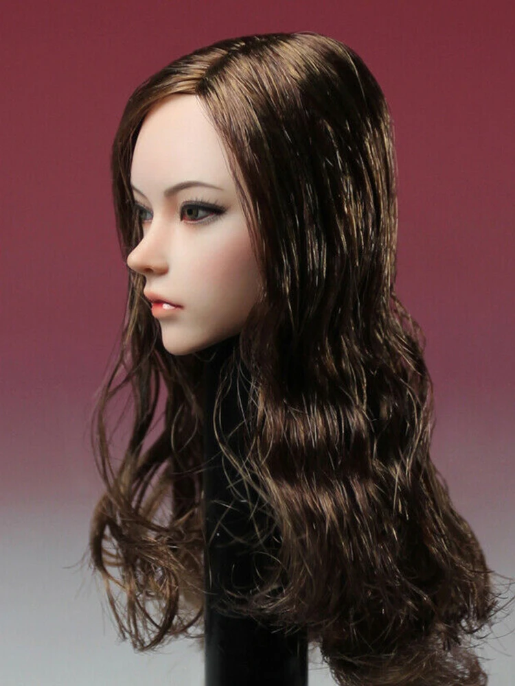 SUPER ANTIS SDH002 1/6 Blyški Oda, Moterų Galvos Skulptūra Ruda Juoda Plaukų Galvos Modelį