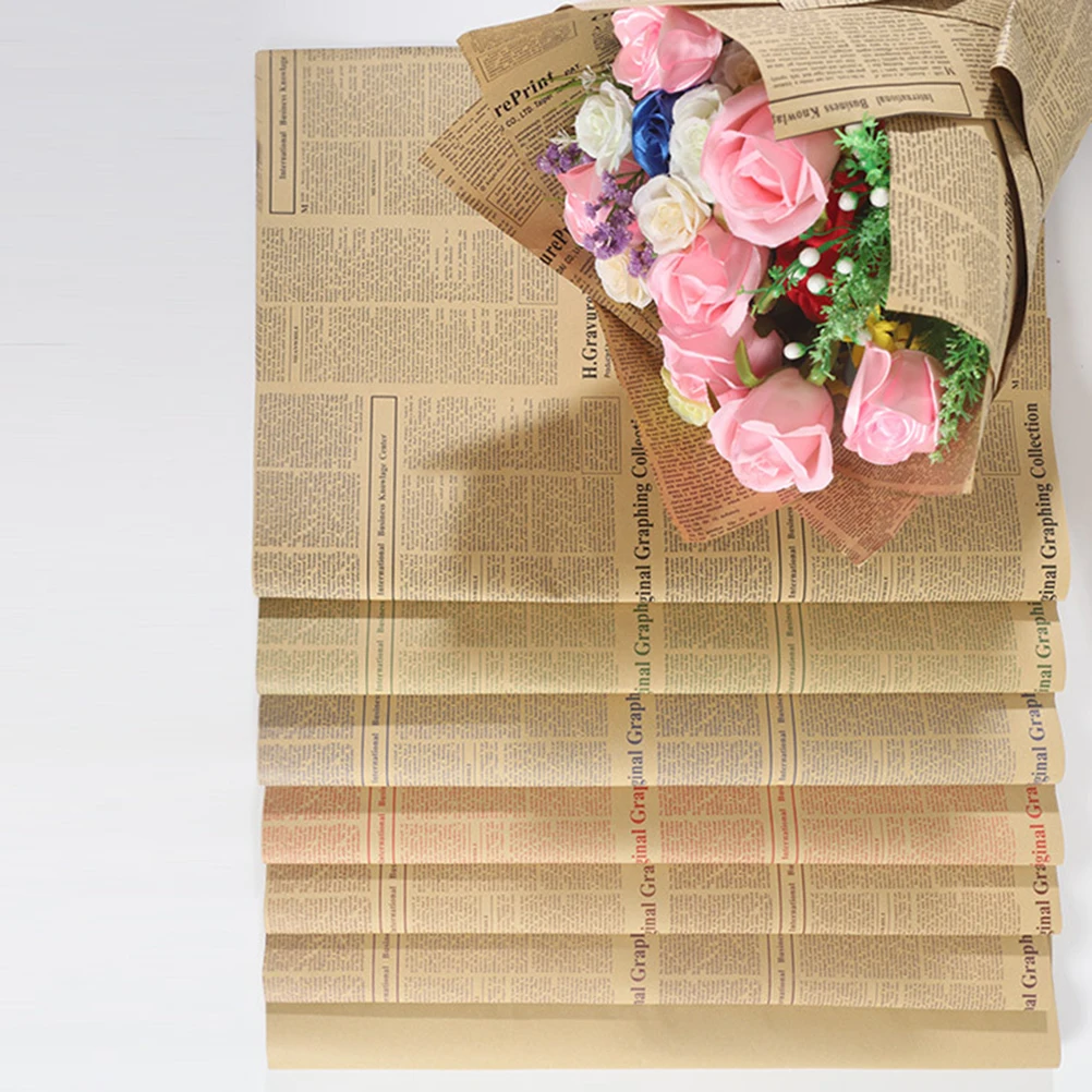 20pcs Gėlių Puokštė Saugojimo Retro Pakavimo Popierius Paprastas Pakavimo Popierius Sausų Gėlių Dekoras Vyniojamasis Popierius Mergina, Moteris Panele