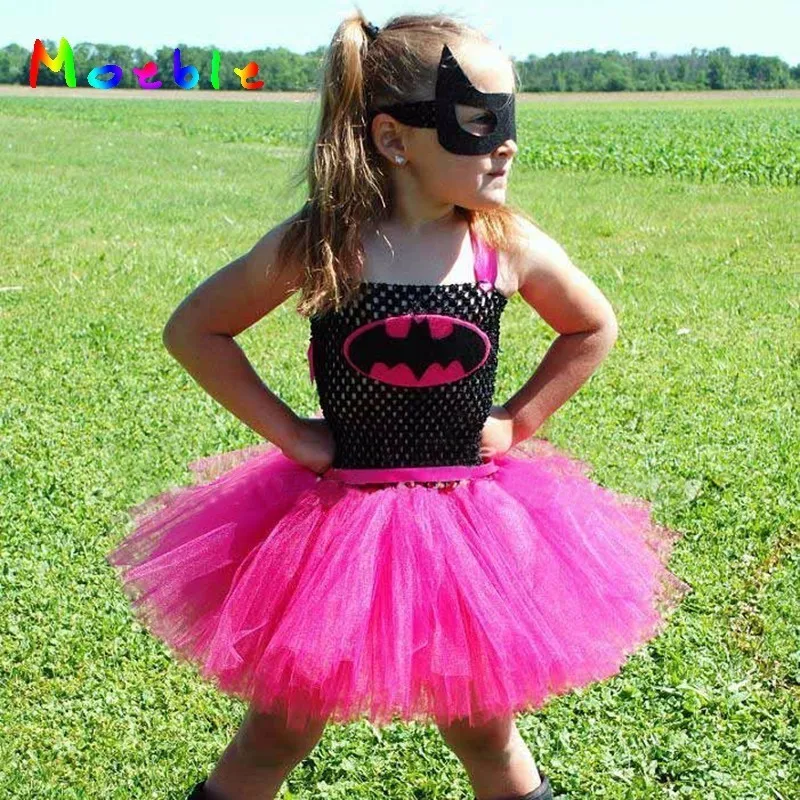 Rožinė gpgb dizaino Tutu Suknelė Super Herojus Merginos Cosplay Kostiumas Vaikams Velykų Šalis Suknelės Helovinas vaikams Tutu Vestido Infantil