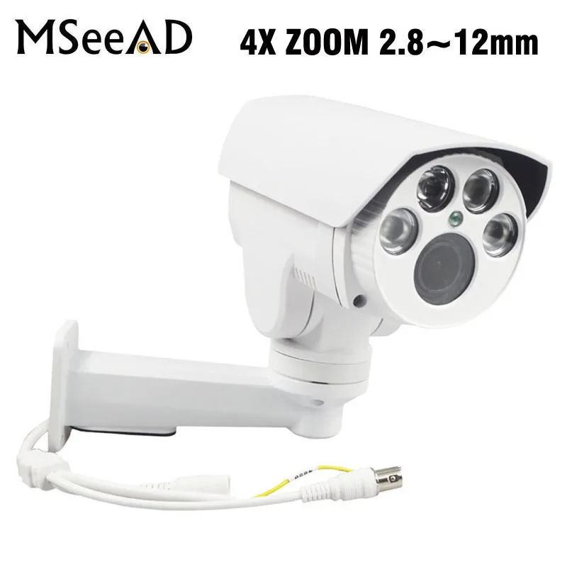 MSeeAD HAINAUT PTZ Kulka Kamera Lauko Full HD 1080P AHDH 960P 4X Priartinimas Automatinis Fokusavimas 2.8-12mm 2MP, Analoginis Didelės raiškos infraraudonųjų SPINDULIŲ Kamera