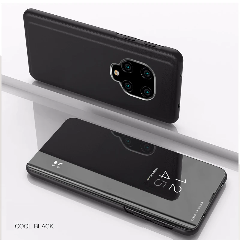 Už Xiaomi Pocophone X3 NFC Atveju, Aišku, Smart View PU Odos 360 Flip Stovo Dangtelis Atveju Poco F2 Pro M2 K30 atsparus smūgiams Fundas