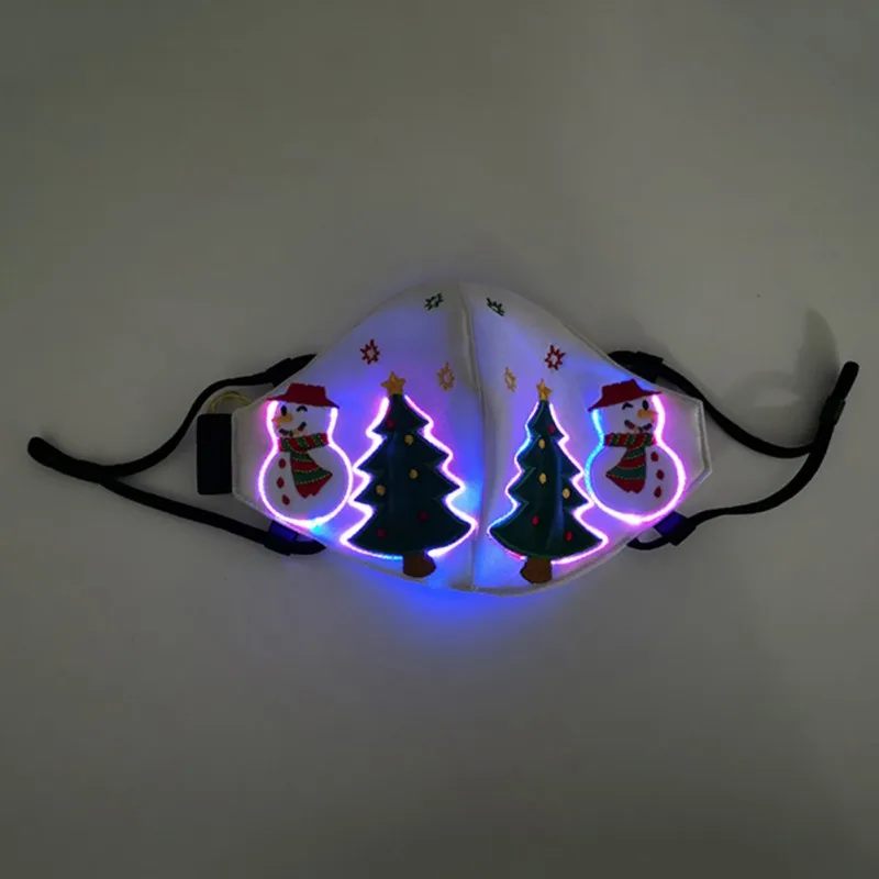 7 Spalvos Pokyčiai Kalėdų Žėrintis Kaukė LED Šviesos Iki Kaukė Kalėdų Vakarėlį KTV Klubas Festivalis 