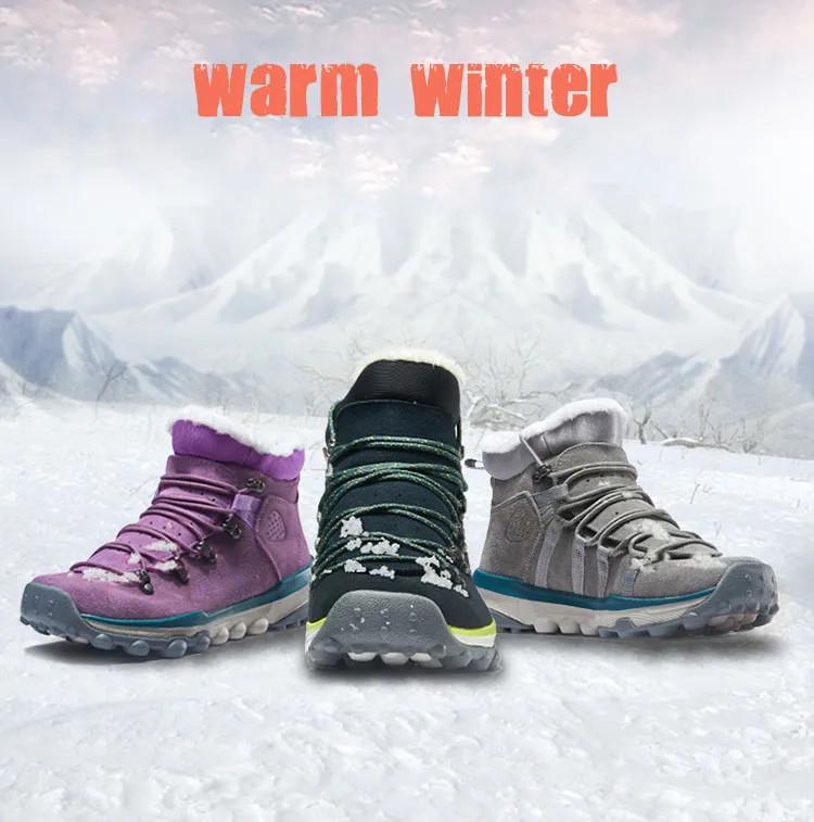 RAX moterų žiemos žygiai batai ponios originali oda ne slydimui šiltas kvėpuojantis atsparus smūgiams pėsčiųjų žygius KELIAUTI laipiojimo bateliai